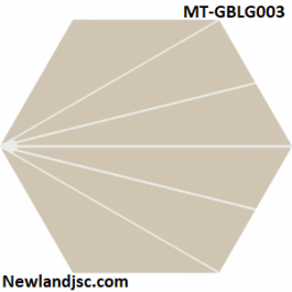 Gạch bông lục giác màu hồng tia trắng MT-GBLG003