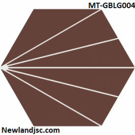Gạch bông lục giác màu nâu tia trắng MT-GBLG004