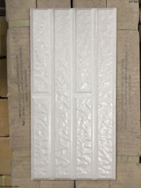 Gạch thẻ ốp tường ngoại thất trắng xám MT-TX02