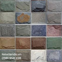 Đá granite bóc sần ốp chân tường - granite mushroom wall