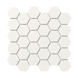 Gạch Mosaic lục giác trắng mờ MT-MSLG00002