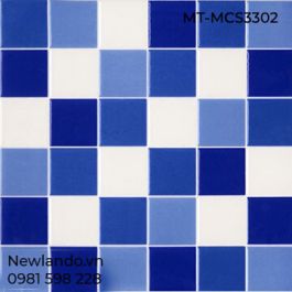 Gạch mosaic men ốp bể bơi Kt 300x300mm MT-MCS3302