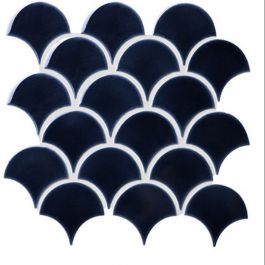 Gạch Mosaic vảy cá rạn, xanh dương đậm MT-SH-FA90027