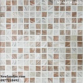Gạch Mosaic Thủy Tinh mờ trộn màu MT-MSTM25031