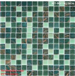 Gạch Mosaic Thủy Tinh mờ trộn màu MT-MSTM25036