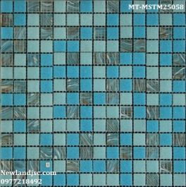 Gạch Mosaic Thủy Tinh mờ trộn màu MT-MSTM25058
