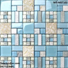 Gạch Mosaic Thủy Tinh trộn màu MT-MST102
