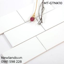 Gạch thẻ nhập khẩu trang trí trắng mờ phẳng KT 75x150mm MT-GTNK10