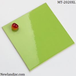 Gạch thẻ ốp tường nhập khẩu màu xanh lá mạ KT 200X200mm MT-2020XL