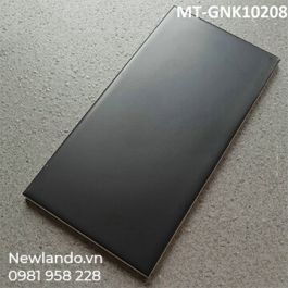 Gạch thẻ Ceramic ốp tường nhập khẩu màu đen mờ phẳng KT 100x200mm MT-GNK10208