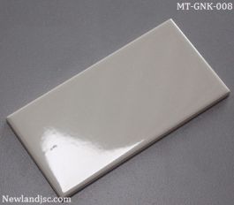 Gạch thẻ ốp tường nhập khẩu màu xám nhạt KT 75x150mm MT-GNK-008