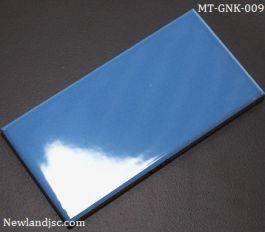 Gạch thẻ ốp tường nhập khẩu màu xanh dương KT 75x150mm MT-GNK-009