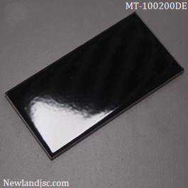 Gạch thẻ ốp tường nhập khẩu màu đen KT 100X200mm MT-100200DE