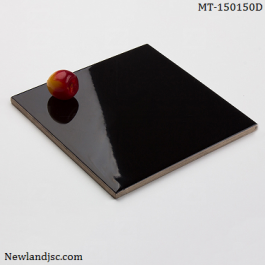 Gạch thẻ ốp tường nhập khẩu màu đen KT 150x150mm MT-150150D