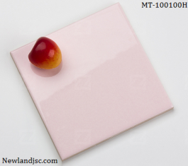 Gạch thẻ ốp tường nhập khẩu màu hồng KT 100X100mm MT-100100H