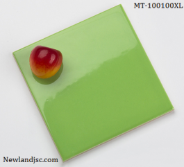 Gạch thẻ ốp tường nhập khẩu màu xanh lá KT 100X100mm MT-100100XL