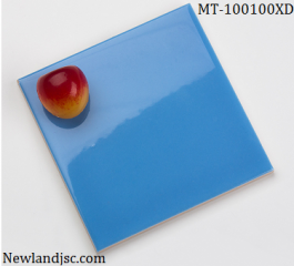 Gạch thẻ ốp tường nhập khẩu màu xanh dương KT 100X100mm MT-100100XD