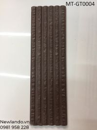 Gạch thẻ ốp tường Trung Quốc 6 sọc màu nâu đen KT 100x330mm MT-GT0004