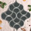Gạch Mosaic vảy cá, đen bóng MT-SH-XFB90056