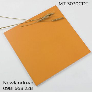 Gạch thẻ ốp tường nhập khẩu màu cam đậm trơn KT 300x300mm MT-3030CDT