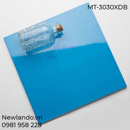 Gạch ốp tường nhập khẩu màu xanh dương bóng KT 300x300mm MT-3030XDB