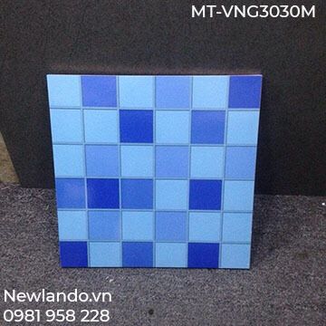 Gạch men mosaic ốp bể bơi KT 300x300mm MT-VNG3030M