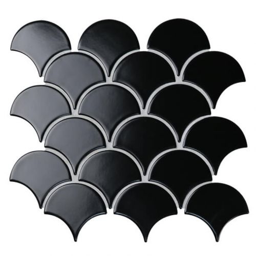 Gạch Mosaic vảy cá đen mờ MT-CY9070
