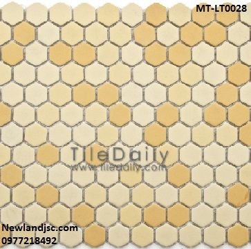 Matte Hexagon Porcelain Mosaic, 5 Colors