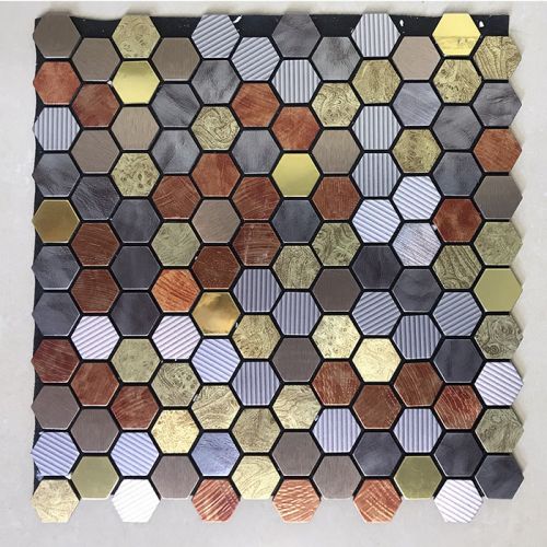 Gạch mosaic lục giác màu tự dính MT-GM02110