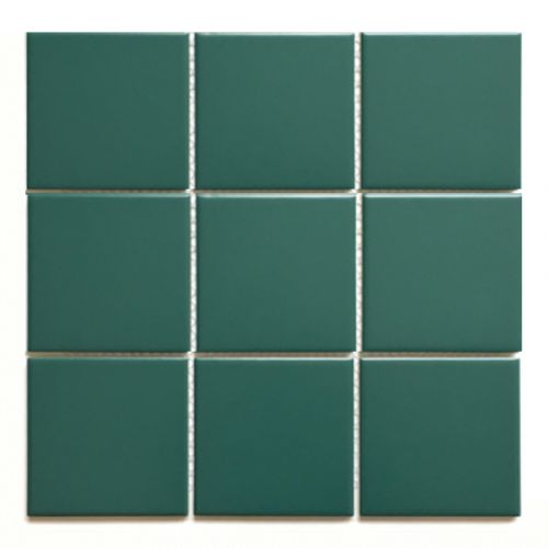 Gạch Mosaic vuông, xanh lá đậm mờ MT-S911