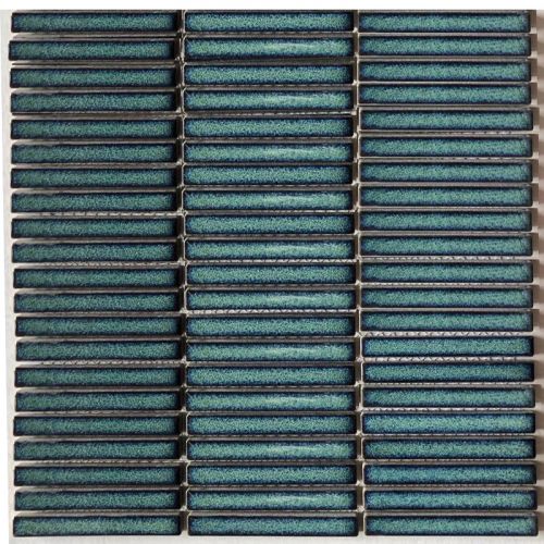 Gạch Mosaic thanh nhỏ rạn xanh lá MT-MSTN000014