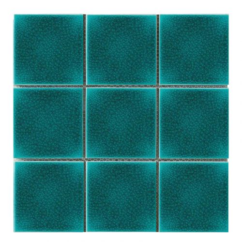 Gạch Mosaic xanh lá rạn ô vuông MT-XFB100041