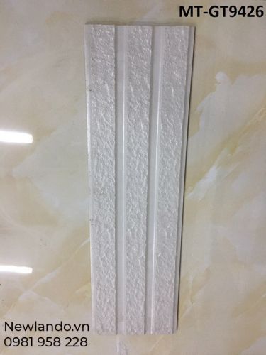 Gạch thẻ ốp tường 3 sọc màu trắng KT 150x500mm MT-GT9426