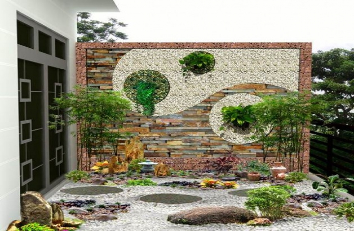 Tranh đá ngoài trời nét nghệ thuật độc đáo trang trí sân vườn | Vật liệu  xây dựng 