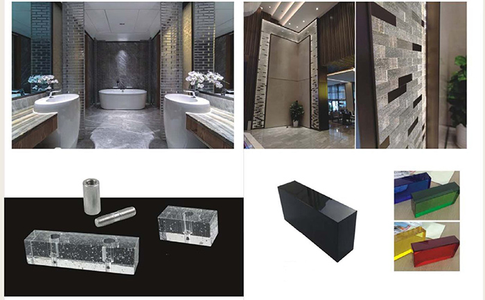 Ảnh công trình thực tế gạch kính lấy sáng nghệ thuật
