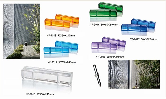 Ảnh công trình thực tế gạch kính lấy sáng nghệ thuật