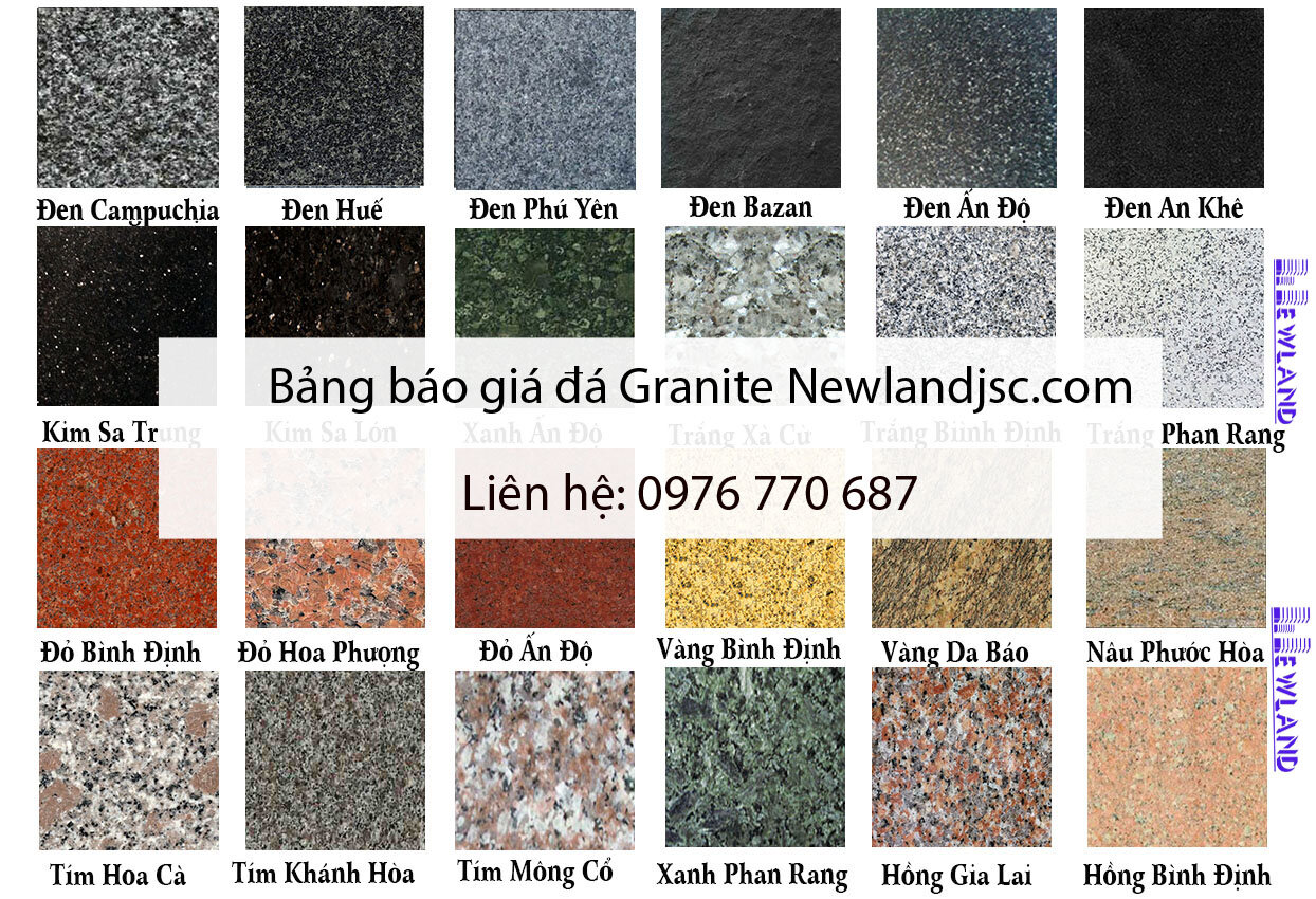 Bảng báo giá đá Granite mới nhất