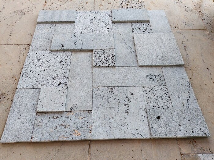 Đá ong xám ốp tường đa quy cách 30x30cm MT-DO00011