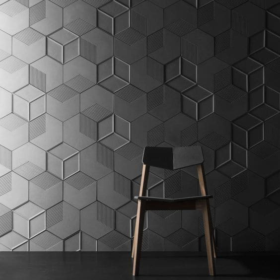 Gạch 3d được sử dụng nhiều trong các thiết kế trang trí phòng khách, showroom, nhà bếp, phòng ngủ, vách cầu thang