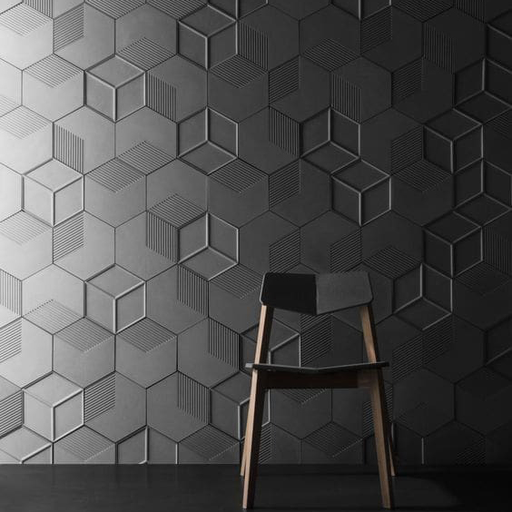 Gạch 3d được sử dụng nhiều trong các thiết kế trang trí phòng khách, showroom, nhà bếp, phòng ngủ, vách cầu thang