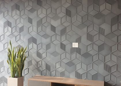 Gạch 3d được sử dụng nhiều trong các thiết kế trang trí phòng khách, showroom, nhà bếp, phòng ngủ, vách cầu thang