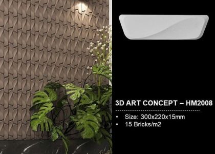 Gạch 3d được sử dụng nhiều trong các thiết kế trang trí phòng khách, showroom, nhà bếp, phòng ngủ, vách cầu thang