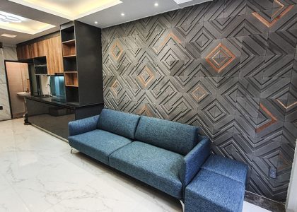 Gạch 3d được sử dụng nhiều trong các thiết kế trang trí phòng khách, showroom, nhà bếp, phòng ngủ, vách cầu thang