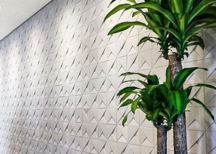 Gạch 3d được sử dụng nhiều trong các thiết kế trang trí phòng khách, showroom, nhà bếp, phòng ngủ, vách cầu thang
