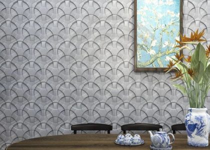 Gạch bê tông được sử dụng nhiều trong các thiết kế trang trí phòng khách, showroom, nhà bếp, phòng ngủ, vách cầu thang