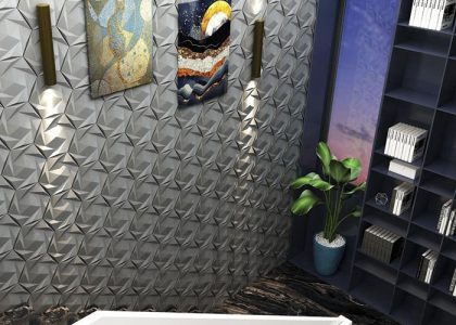 Gạch bê tông được sử dụng nhiều trong các thiết kế trang trí phòng khách, showroom, nhà bếp, phòng ngủ, vách cầu thang