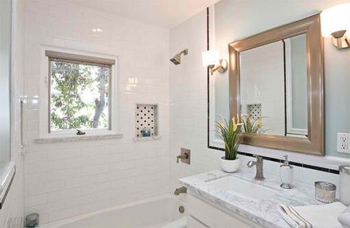 Gạch thẻ ốp tường ngoại thất cho không gian phòng tắm hiện đại