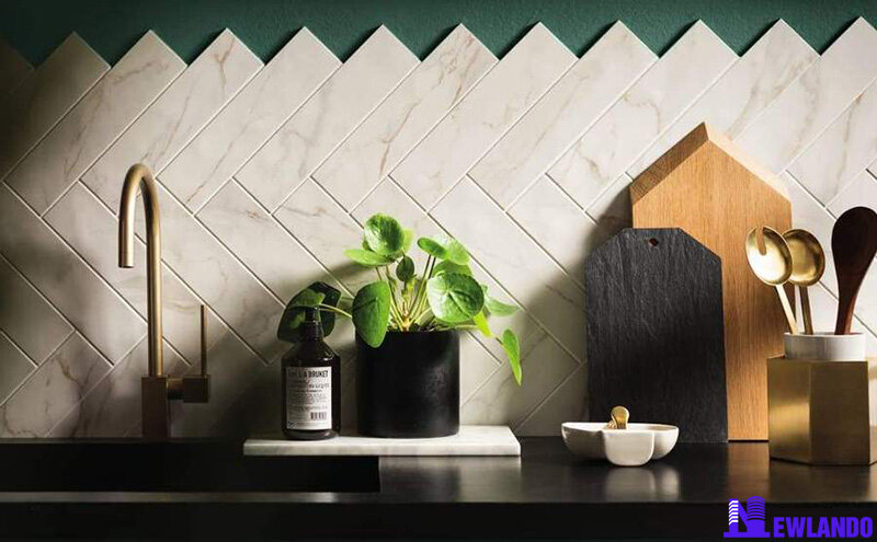 GẠch thẻ ốp tường bếp nhà chú Tứ, Thanh Trì, Hà Nội 