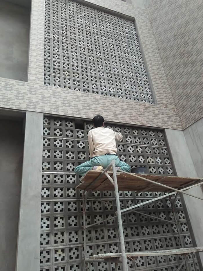 Hình ảnh công trình gạch thông gió xi măng mà Newlando đã thi công