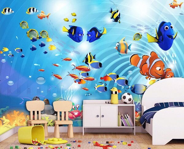 Gợi ý cách phối gạch ốp tường phòng ngủ cho bé đẹp dễ thương